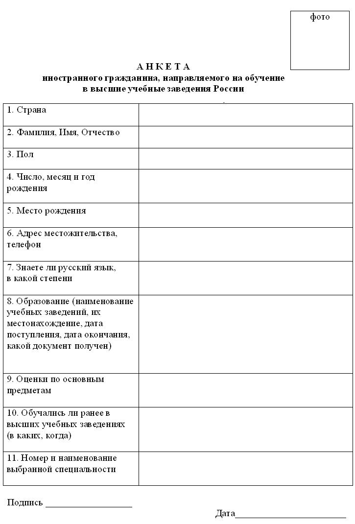 Образец заполнения анкеты 680 р в мвд